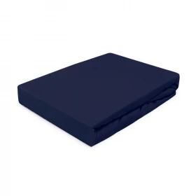 Grube 130g/m2 Prześcieradło JERSEY z gumką 220x200 cm. Granatowe
