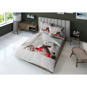 Pościel Zima Bałwanki  3D 160x200 ZL- 32
