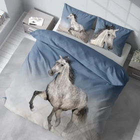 Pościel Zwierzęta Koń 160x200 cm. Bawełna 100%  DTX-3734