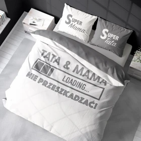 Pościel Holland 160x200 cm. 100 % Bawełna 4417 Tata i Mama