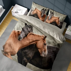 Pościel Zwierzęta Konie 220x200 cm. Bawełna 100%  DTX-4711