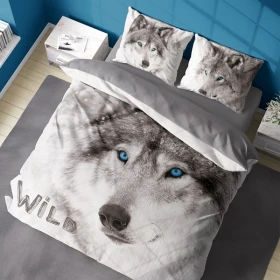 Pościel Zwierzęta Wilk 220x200 cm. Bawełna 100%  DTX-4712