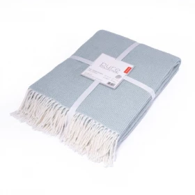 Koc Żakardowy Z Frędzlami 150x200 cm. Mięta 126JB