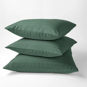 Luksusowa Poszewka Z Adamszku 40x40 cm. Oliwkowy