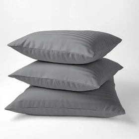 Luksusowa Poszewka Z Adamszku 40x40 cm. Ciemny Szary