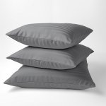 Luksusowa Poszewka Z Adamszku 40x40 cm. Ciemny Szary