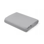 Luksusowe Prześcieradło Satynowe Z Gumką 220x200 cm. + 25 cm. Jasny Szary