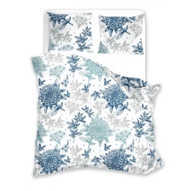 Komplet Pościeli 160x200 BAWEŁNA 100 % Kwiaty F-015