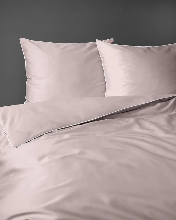 Luskusowa Pościel Jednokolorowa Z Lamówką Makosatyna 180x200 cm. Pudrowy Róż Luskusowa Pościel Jednokolorowa Z Lamówką Makosatyna 180x200 cm. Pudrowy Róż