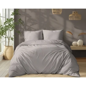 Luksusowy Komplet Pościeli Z Adamaszku Satyna Bawełniana 160x200 cm. Beż