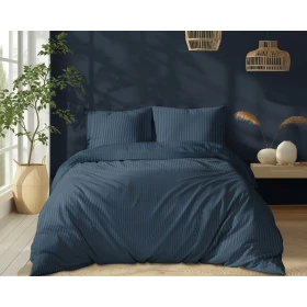 Luksusowy Komplet Pościeli Z Adamaszku Satyna Bawełniana 180x200 cm. Denim