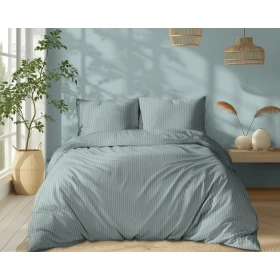 Luksusowy Komplet Pościeli Z Adamaszku Satyna Bawełniana 160x200 cm. Miętowy