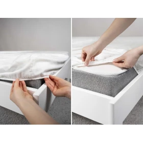 Prześcieradło Z Mikrowłókna Z Gumką 90x200 cm. + 25 cm. Białe