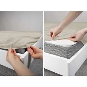 Prześcieradło Z Mikrowłókna Z Gumką 90x200 cm. + 25 cm. Ecru