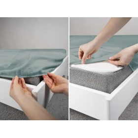 Prześcieradło Z Mikrowłókna Z Gumką 180x200 cm. + 25 cm. Miętowe