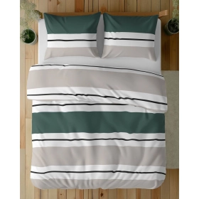 Pościel Bawełna Satynowa 160x200 cm. Pasy 5219-B