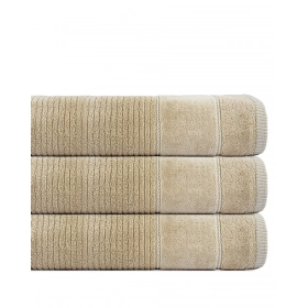 Komplet 3- Ręczników Bawełnianych 70x140 cm. 470 gsm Beżowy Teo-01