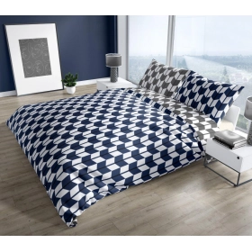 Komplet Pościeli Bawełnianej 160x200 BAWEŁNA 100 % Biały Czarny 007