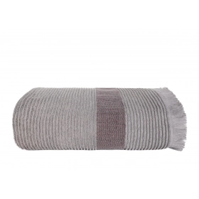 Komplet 3- Ręczników Bawełnianych Frotte Z Frędzlami 70x140 cm. 500 gsm Szary 