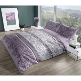 Ekskluzywna Pościel Z Bawełny Satynowej 220 x 200 cm. Fioletowa  004