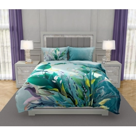 Luksusowa Pościel Z Bawełny Satynowej Druk Cyfrowy 160x200 cm. Kwiaty 008