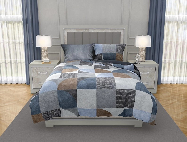 Luksusowa Pościel Z Bawełny Satynowej Druk Cyfrowy 160x200 cm. Geometria 009 Luksusowa Pościel Z Bawełny Satynowej Druk Cyfrowy 160x200 cm. Geometria 009