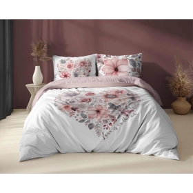 Komplet Pościeli Bawełnianej 160x200 BAWEŁNA 100 % Kwiaty 5126-A