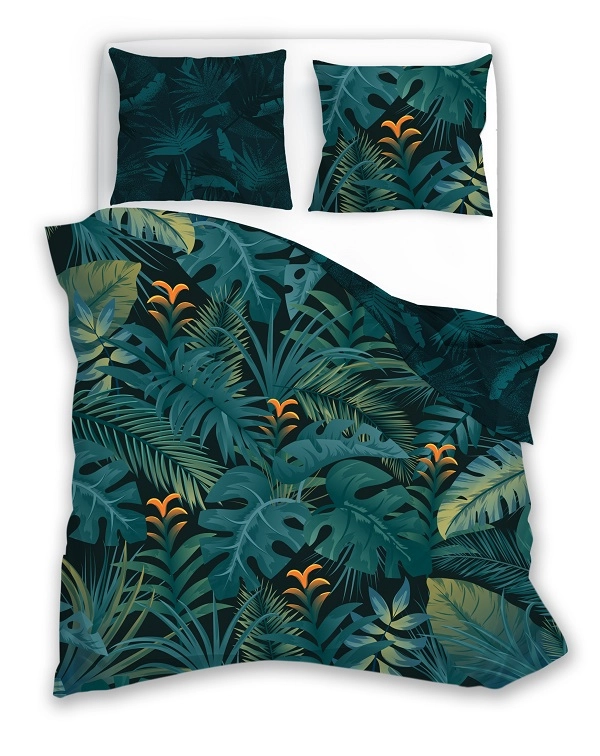 Luksusowa Pościel Z Bawełny Satynowej Druk Cyfrowy 140x200 cm. Liście 020 Luksusowa Pościel Z Bawełny Satynowej Druk Cyfrowy 140x200 cm. Liście 020