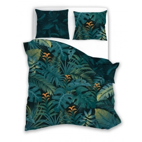 Luksusowa Pościel Z Bawełny Satynowej Druk Cyfrowy 140x200 cm. Liście 020
