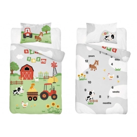 Pościel Dziecięca Bawełniana Do Łóżeczka 90 x120 cm. 4278-A