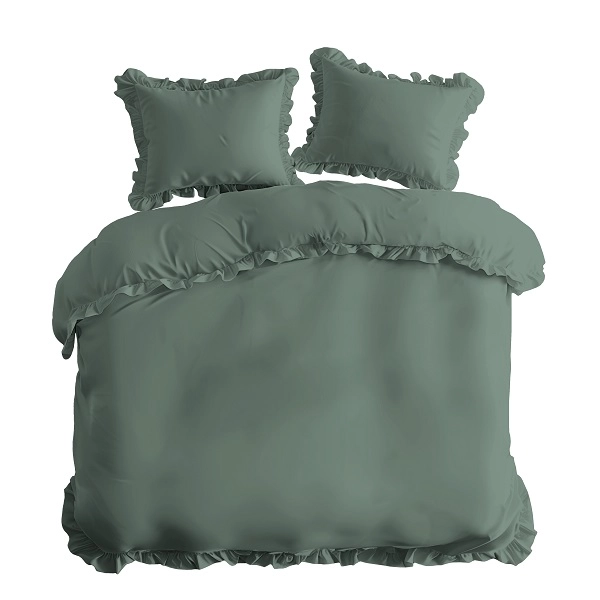 Luksusowa Pościel Z Falbaną 220x200 cm. Bawełna 100% Mięta Luksusowa Pościel Z Falbaną 220x200 cm. Bawełna 100% Mięta