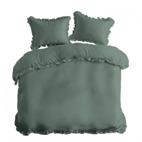 Luksusowa Pościel Z Falbaną 160x200 cm. Bawełna 100% Mięta