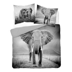 Pościel ZWIERZĘTA SŁOŃ 160x200 cm. Bawełna 100%  HN-03