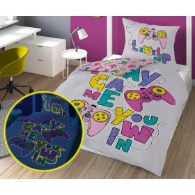 Pościel FLUO Świecąca W Ciemności Play Game 140 x 200 cm. DETEX-163