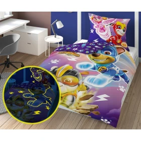 Pościel FLUO Świecąca W Ciemności Psi Patrol 160 x 200 cm. DETEX-PP-12