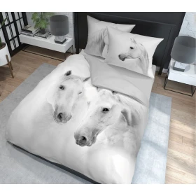 Pościel Zwierzęta Konie 160x200 cm. Bawełna 100%  DETEX-119