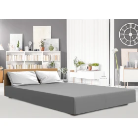 Prześcieradło jersey elastan z gumką 59 BLEI/POPIEL/220x200x30 