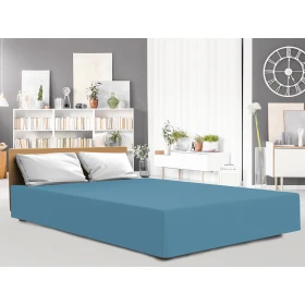 Prześcieradło jersey elastan z gumką BLUE/NIEBIESKI/220x200x30 
